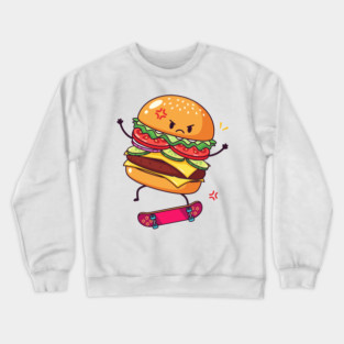 Furious Skateboard Burger Crewneck Sweatshirt