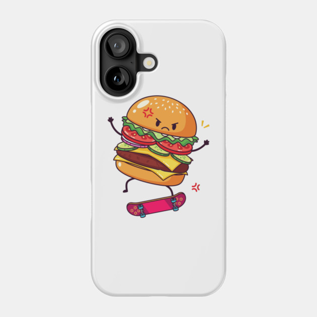 Furious Skateboard Burger Phone Case by enrynz