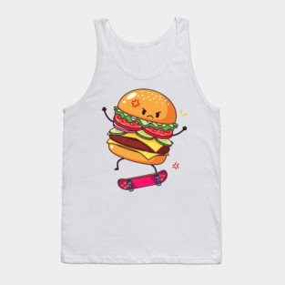 Furious Skateboard Burger Tank Top
