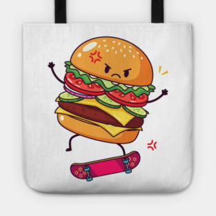 Furious Skateboard Burger Tote