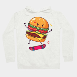 Furious Skateboard Burger Hoodie