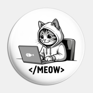 Coding Cat </Meow> Pin