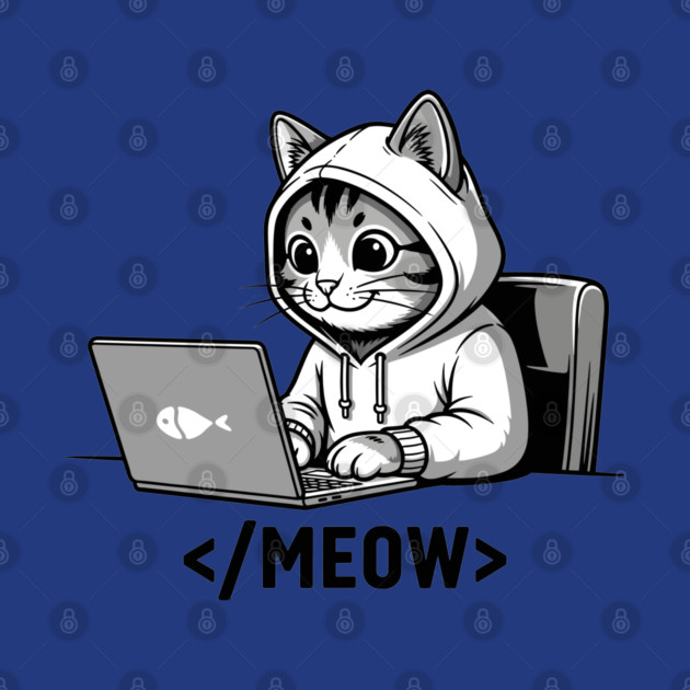 Coding Cat </Meow> by enrynz