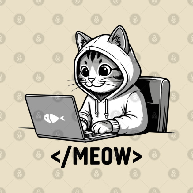 Coding Cat </Meow> by enrynz