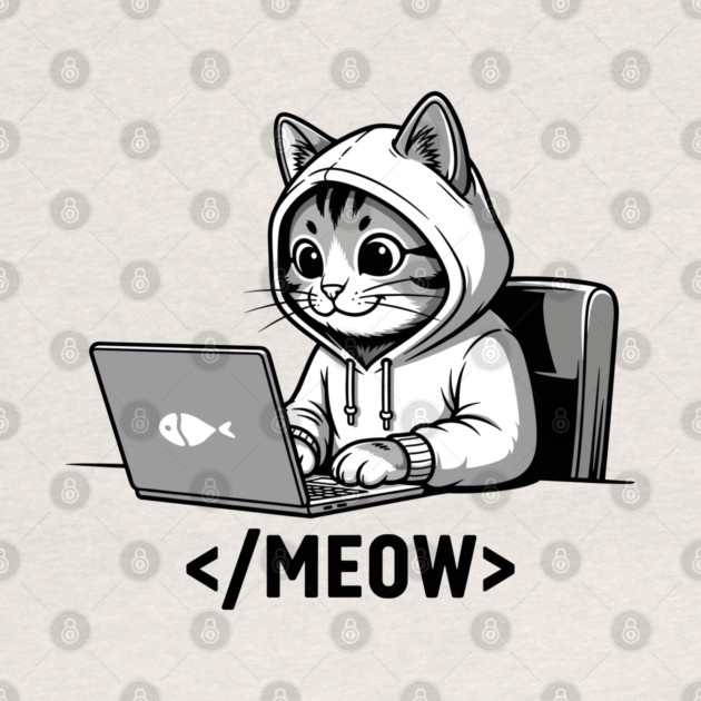 Coding Cat </Meow> by enrynz