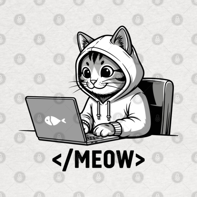 Coding Cat </Meow> by enrynz