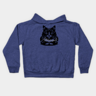 funny cat antidepressant Kids Hoodie