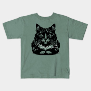 funny cat antidepressant Kids T-Shirt