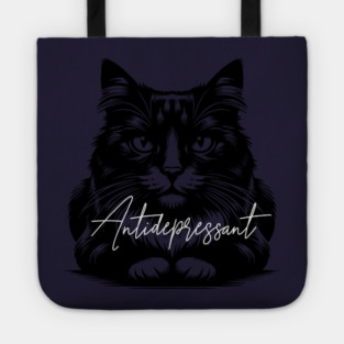 funny cat antidepressant Tote