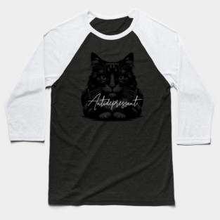 funny cat antidepressant Baseball T-Shirt