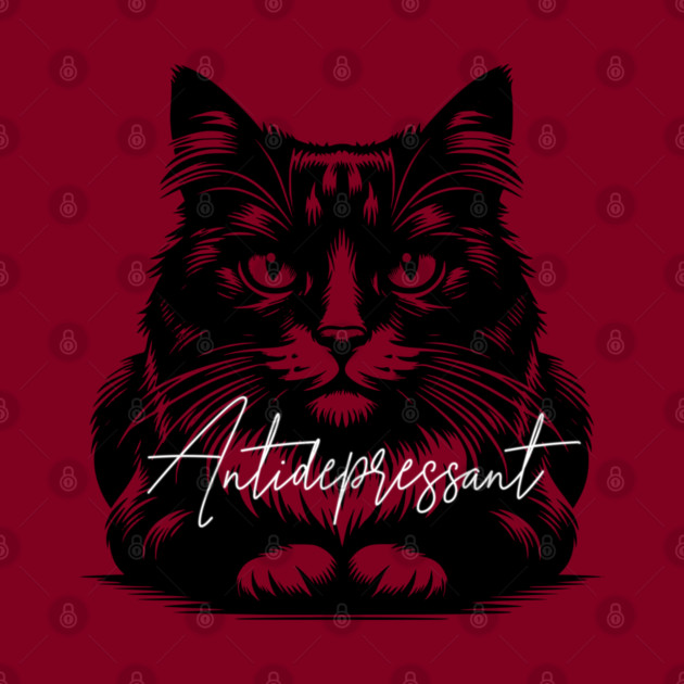 funny cat antidepressant by Pixel Threads 