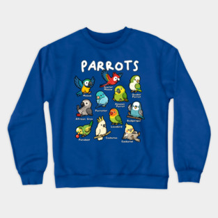 Parrots of the World Crewneck Sweatshirt