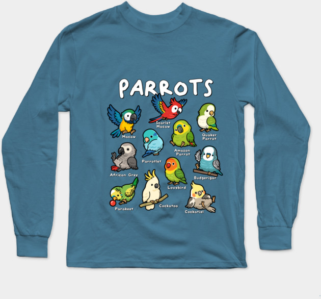 Parrots of the World Long Sleeve T-Shirt by GoshWow®