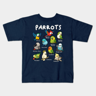 Parrots of the World Kids T-Shirt