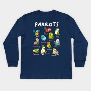 Parrots of the World Kids Long Sleeve T-Shirt