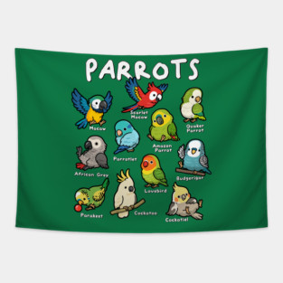 Parrots of the World Tapestry