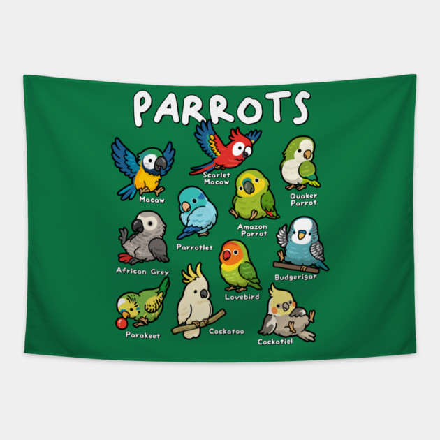 Parrots of the World Tapestry by GoshWow®
