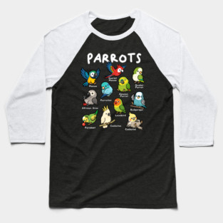 Parrots of the World Baseball T-Shirt