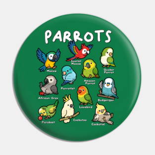 Parrots of the World Pin