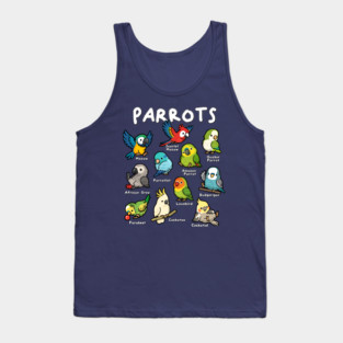 Parrots of the World Tank Top