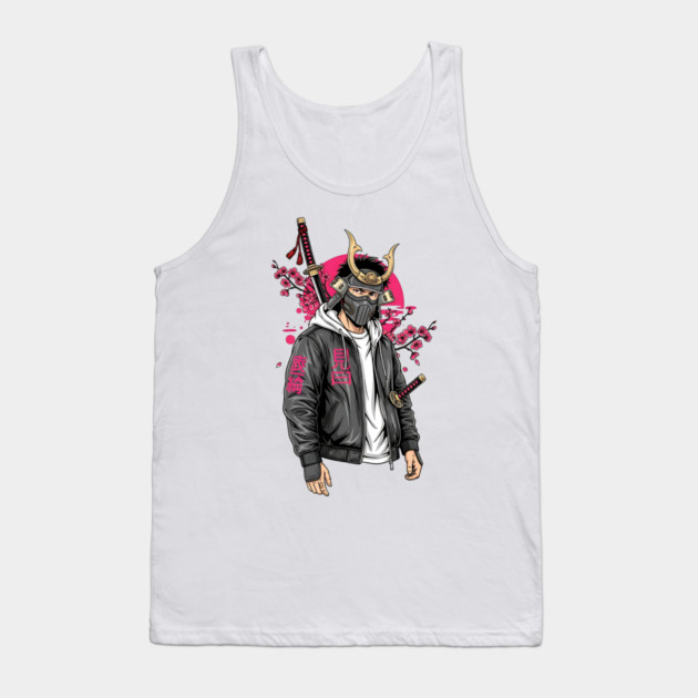 Urban Drifter Modern Samurai Streetwear Tank Top by Designed By Marty