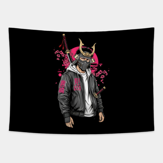 Urban Drifter Modern Samurai Streetwear Tapestry by Designed By Marty