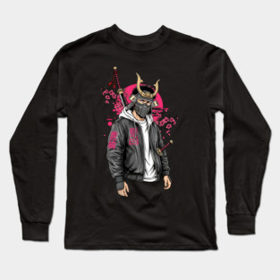 Urban Drifter Modern Samurai Streetwear Long Sleeve T-Shirt