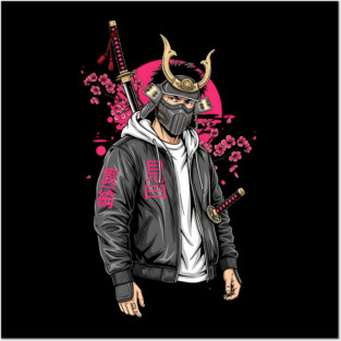 Urban Drifter Modern Samurai Streetwear Posters and Art