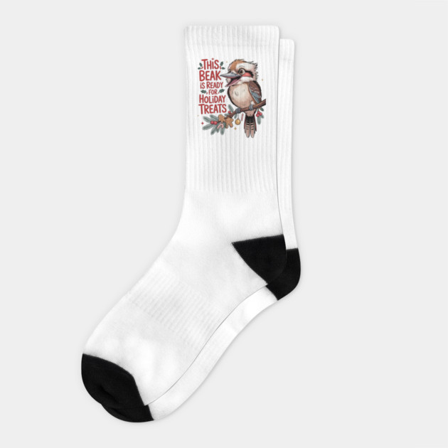 Xmas Kookaburra Socks by JessArty