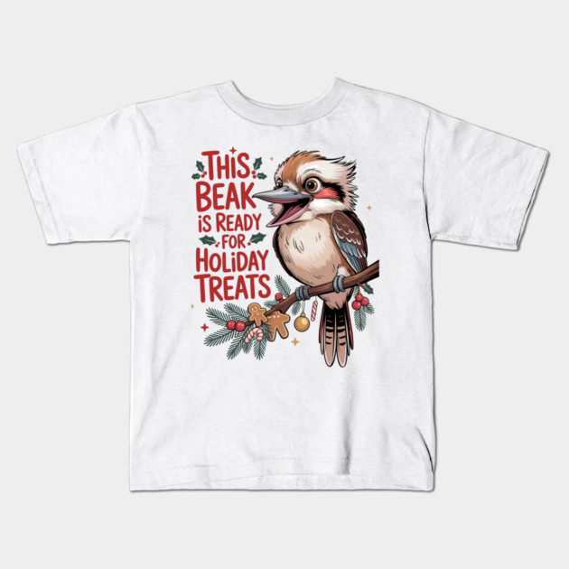 Xmas Kookaburra Kids T-Shirt by JessArty