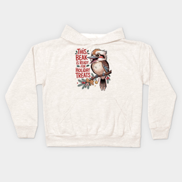 Xmas Kookaburra Kids Hoodie by JessArty