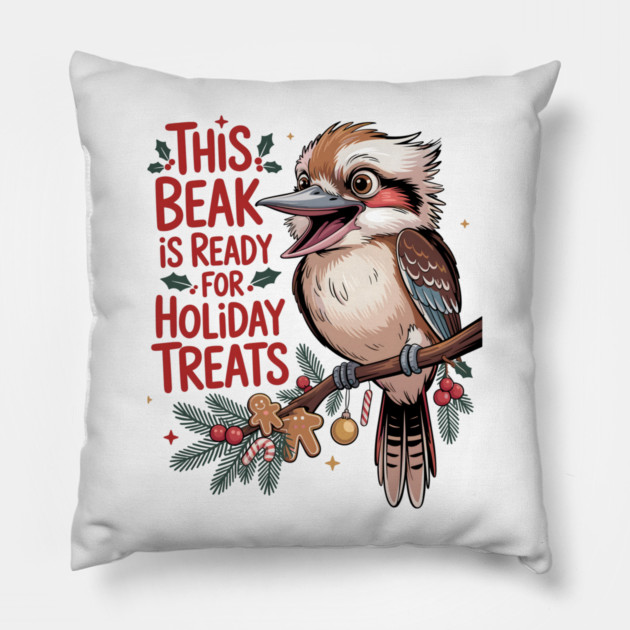 Xmas Kookaburra Pillow by JessArty