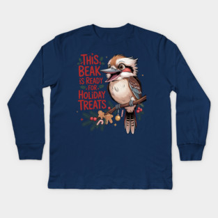 Xmas Kookaburra Kids Long Sleeve T-Shirt