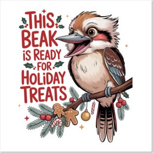 Xmas Kookaburra Posters and Art