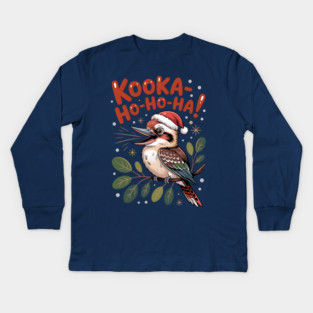 Xmas Kookaburra Kids Long Sleeve T-Shirt