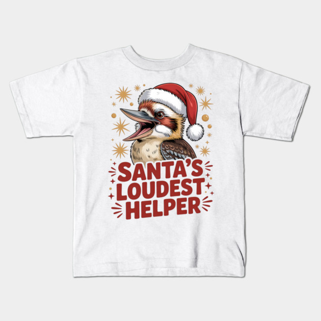 Xmas Kookaburra Kids T-Shirt by JessArty
