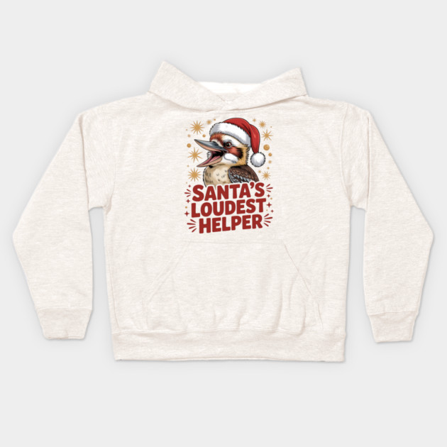 Xmas Kookaburra Kids Hoodie by JessArty