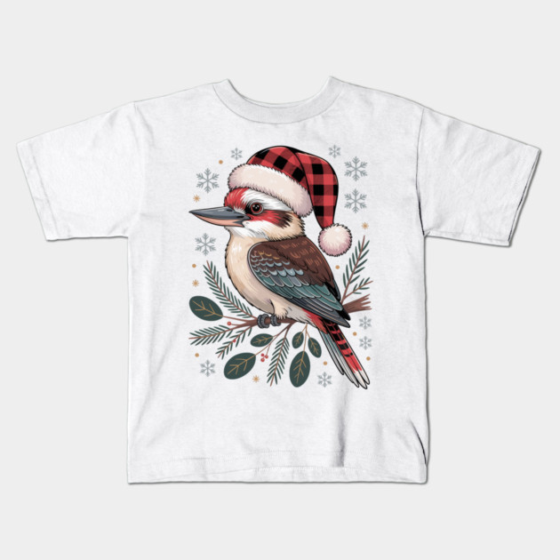 Xmas Kookaburra Kids T-Shirt by JessArty