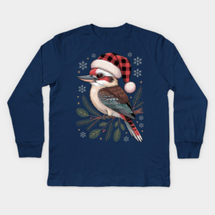 Xmas Kookaburra Kids Long Sleeve T-Shirt