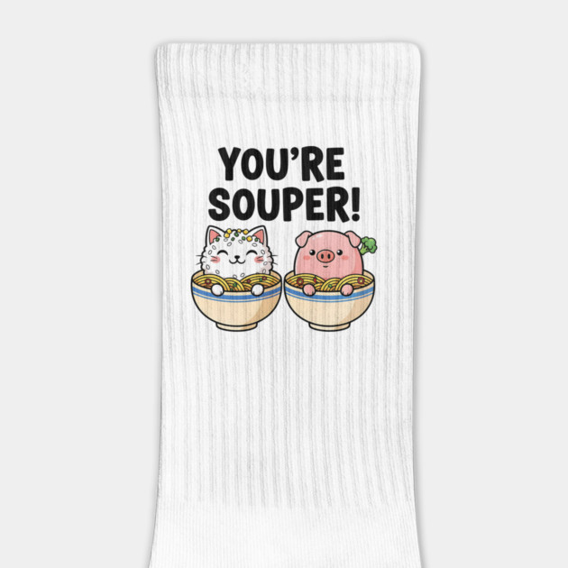 You’re Souper Kawaii Soup Cat and Pig by Designed By Marty