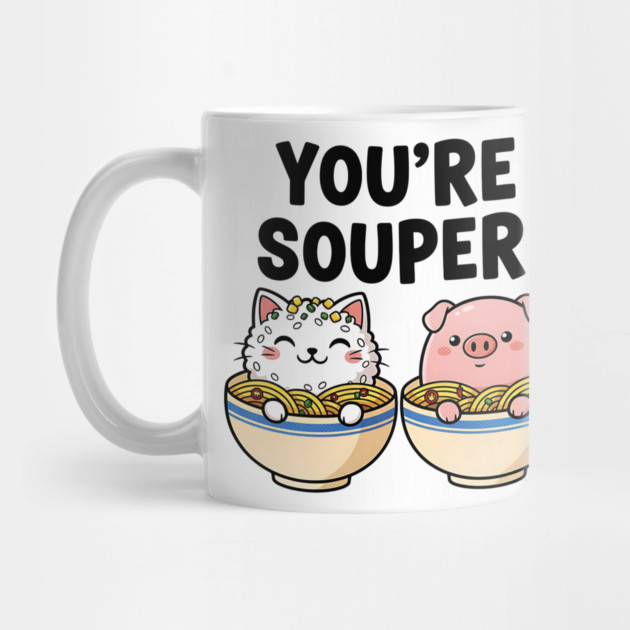 You’re Souper Kawaii Soup Cat and Pig by Designed By Marty