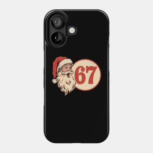 Grunge Santa 67 Speech Bubble Retro Christmas Phone Case