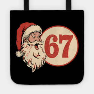 Grunge Santa 67 Speech Bubble Retro Christmas Tote
