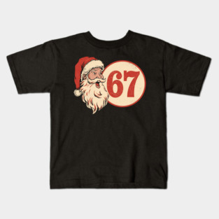 Grunge Santa 67 Speech Bubble Retro Christmas Kids T-Shirt