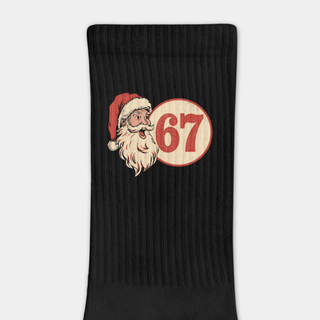 Grunge Santa 67 Speech Bubble Retro Christmas by Ink Lines