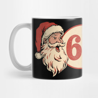 Grunge Santa 67 Speech Bubble Retro Christmas Mug