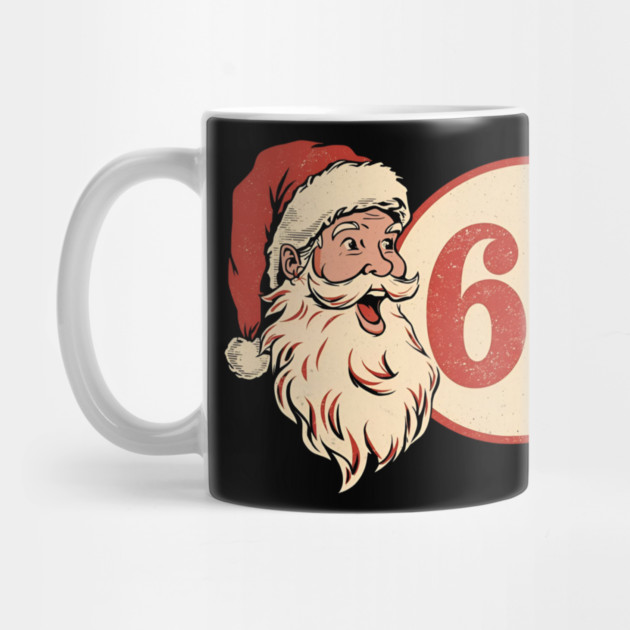 Grunge Santa 67 Speech Bubble Retro Christmas by Ink Lines