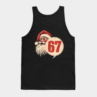 Santa Claus 67 Circle Badge Vintage Christmas Tank Top