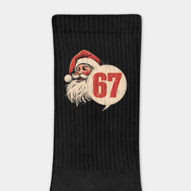 Santa Claus 67 Circle Badge Vintage Christmas by Ink Lines