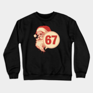 Retro Side Santa 67 Christmas Crewneck Sweatshirt